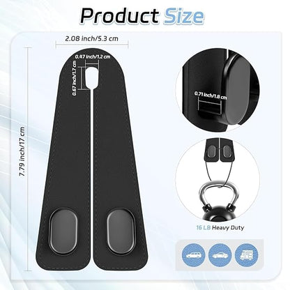 Velmora™ — Premium Leather Car Headrest Hook (Pack of 2)