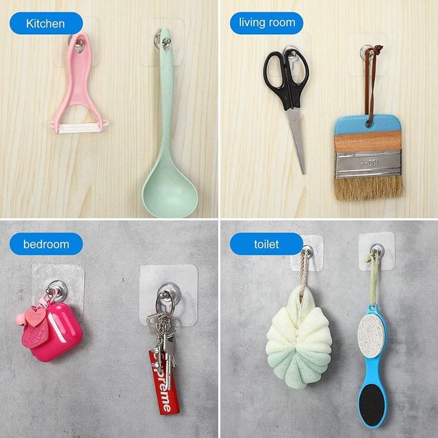 GripNest™ Premium No-Drill Wall Hooks (Pack of 30)