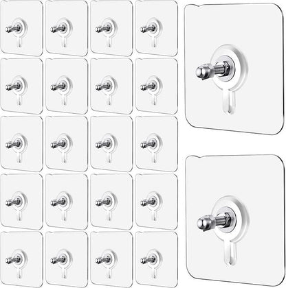 GripNest™ Premium No-Drill Wall Hooks (Pack of 30)